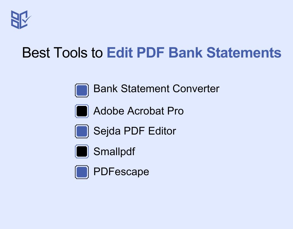 Best Tools to Edit PDF Bank Statements